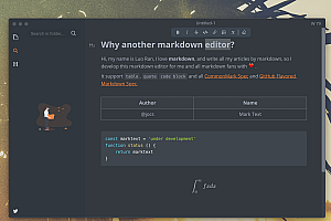 MarkText: Simple and elegant open source Markdown editor