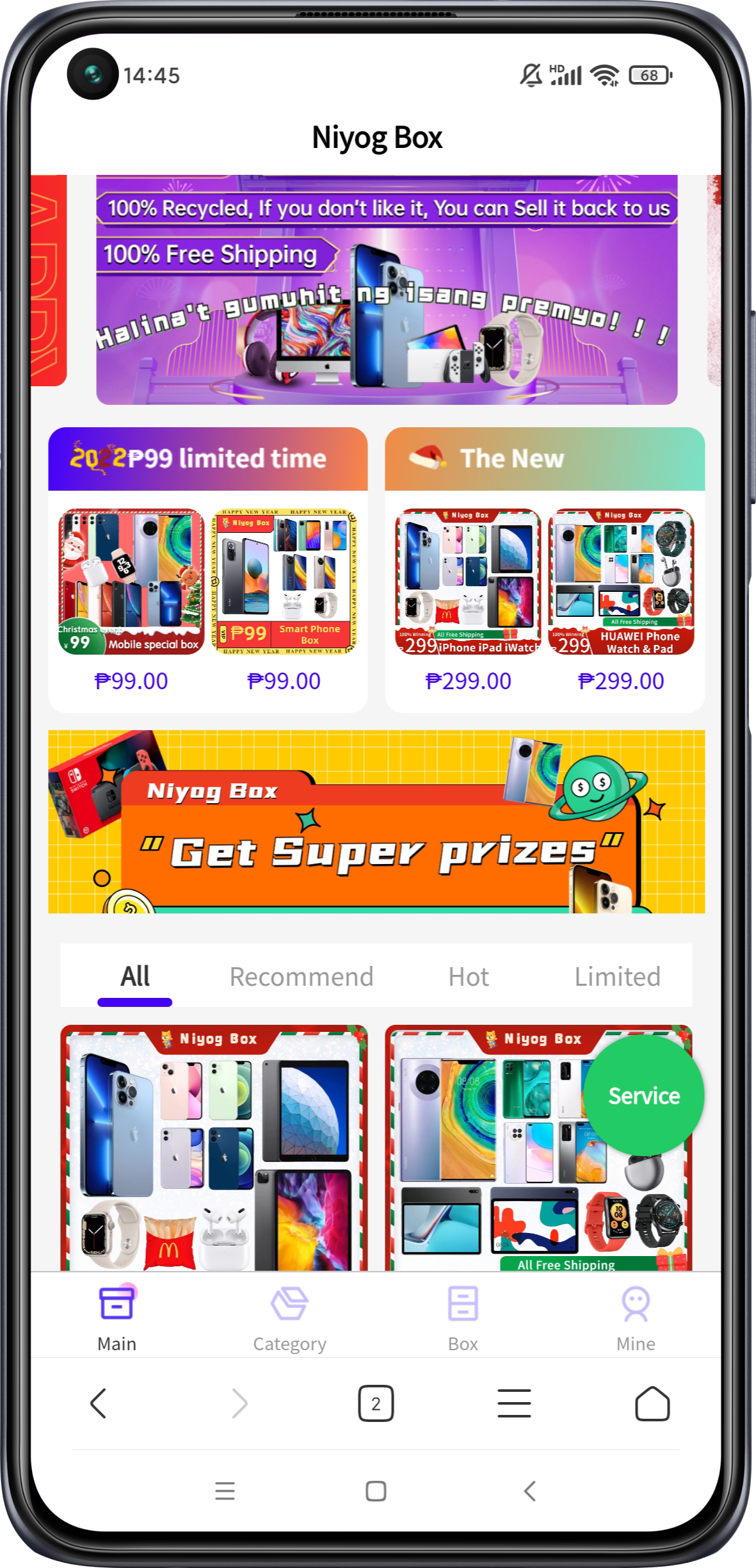International version of blind box mall lottery system APP+h5+ small program Blind box mall source lottery blind box front-end UNIAPP set up two插图1