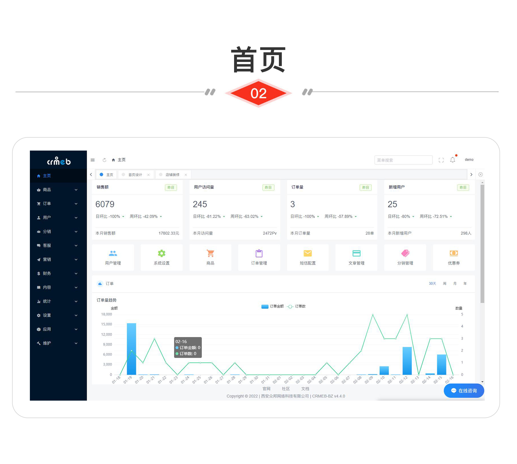 CRMEB open source version V4.6 wechat mini program + public number +H5+App group bargain second kill distribution multi-language mall source code插图1