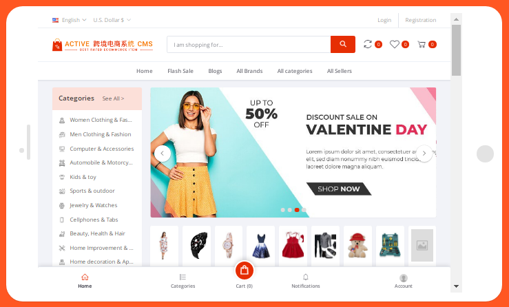 Multi-language translation Foreign trade cross-border e-commerce multi-merchant mall system multi-merchant multi-language mall one-click shop collection插图