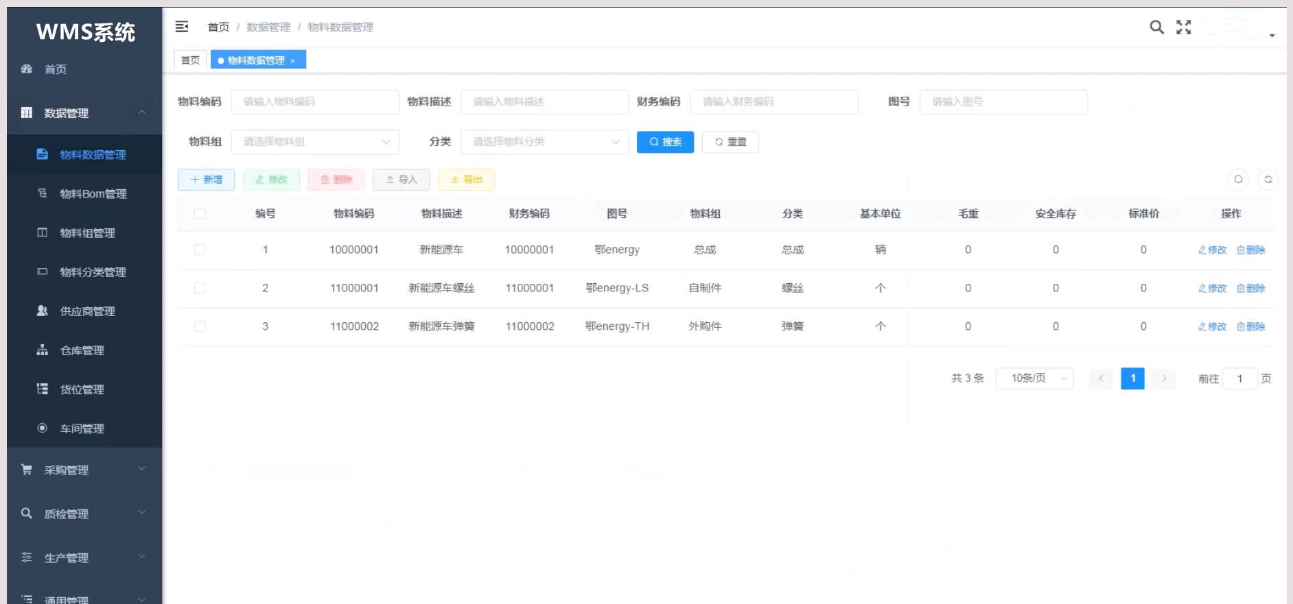 A Springboot+vue back-end separation WMS warehouse management system source code插图3