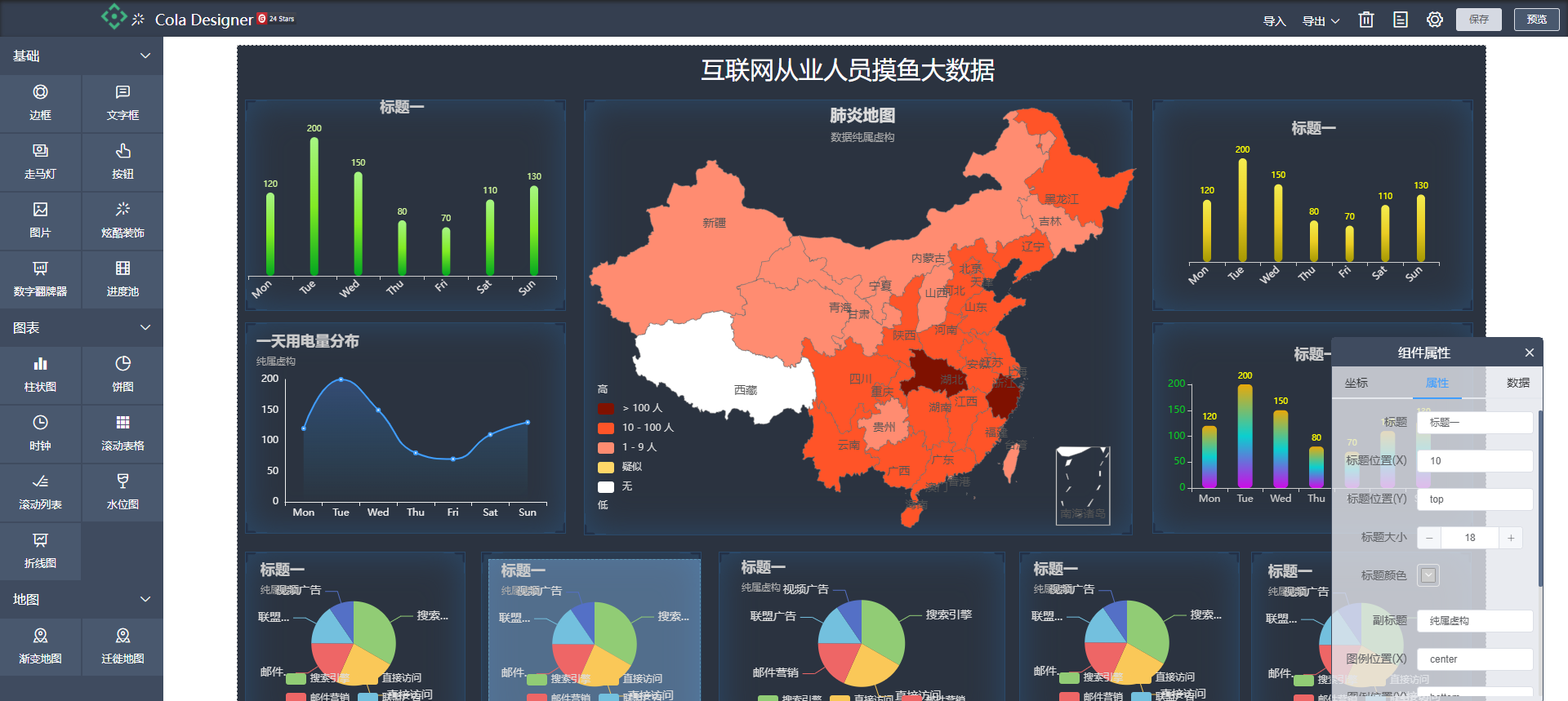 Vue based drag and drop data report designer插图5