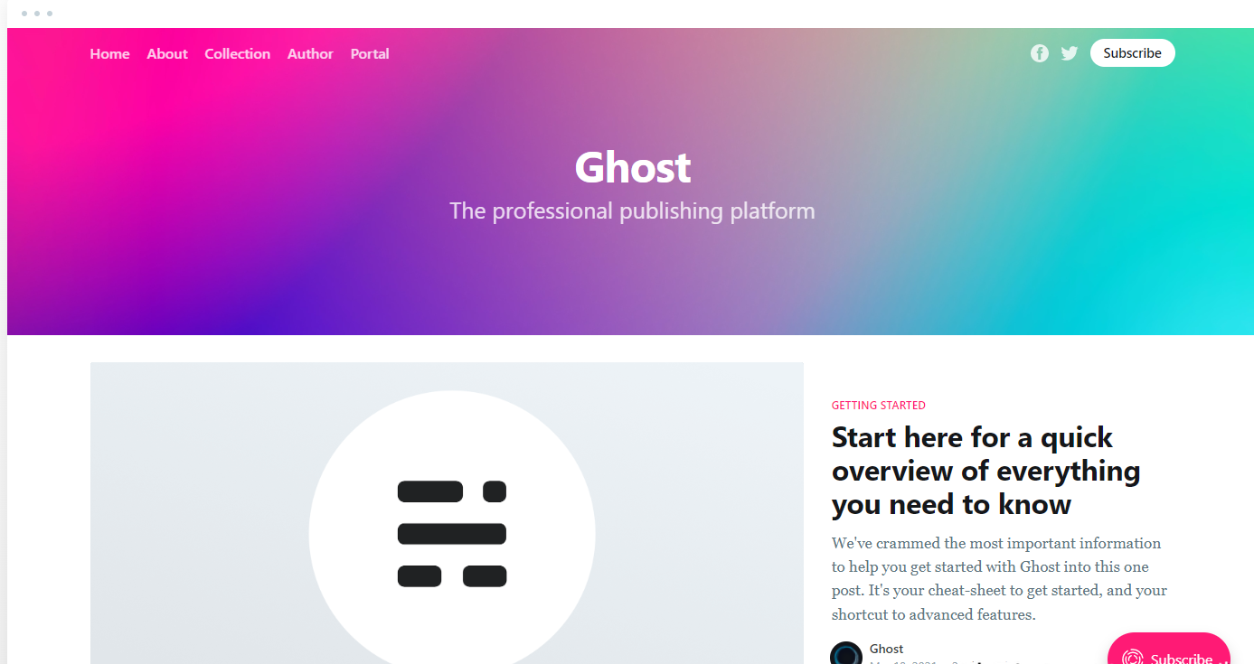 Ghost is an open source professional publishing platform based on the modern Node.js technology stack插图1