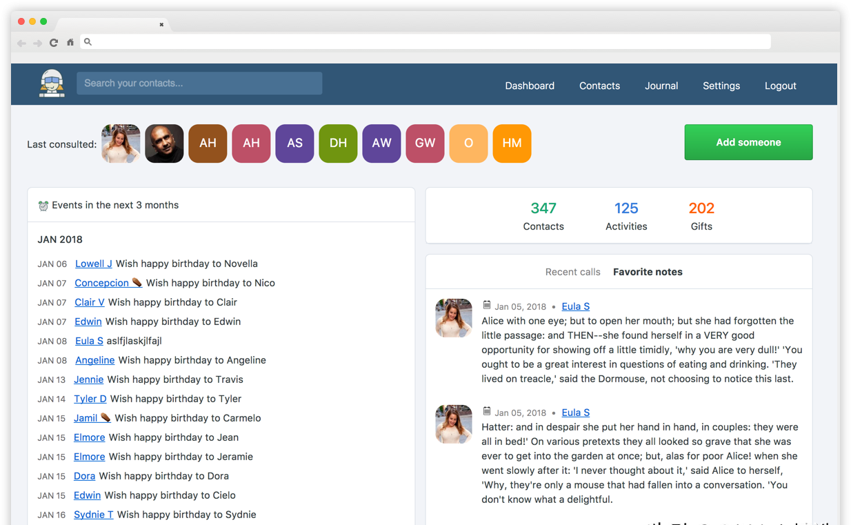 Monica is an awesome open source personal relationship management system插图3