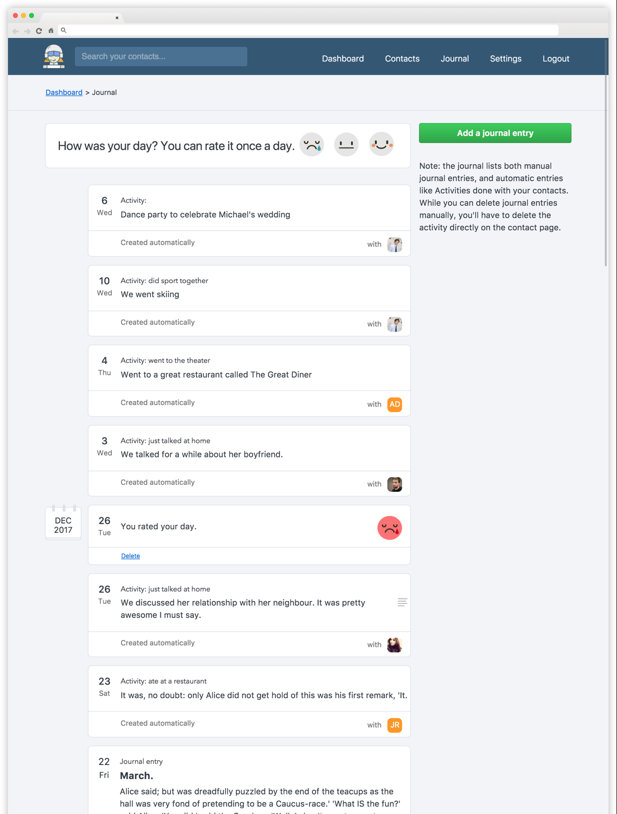 Monica is an awesome open source personal relationship management system插图4