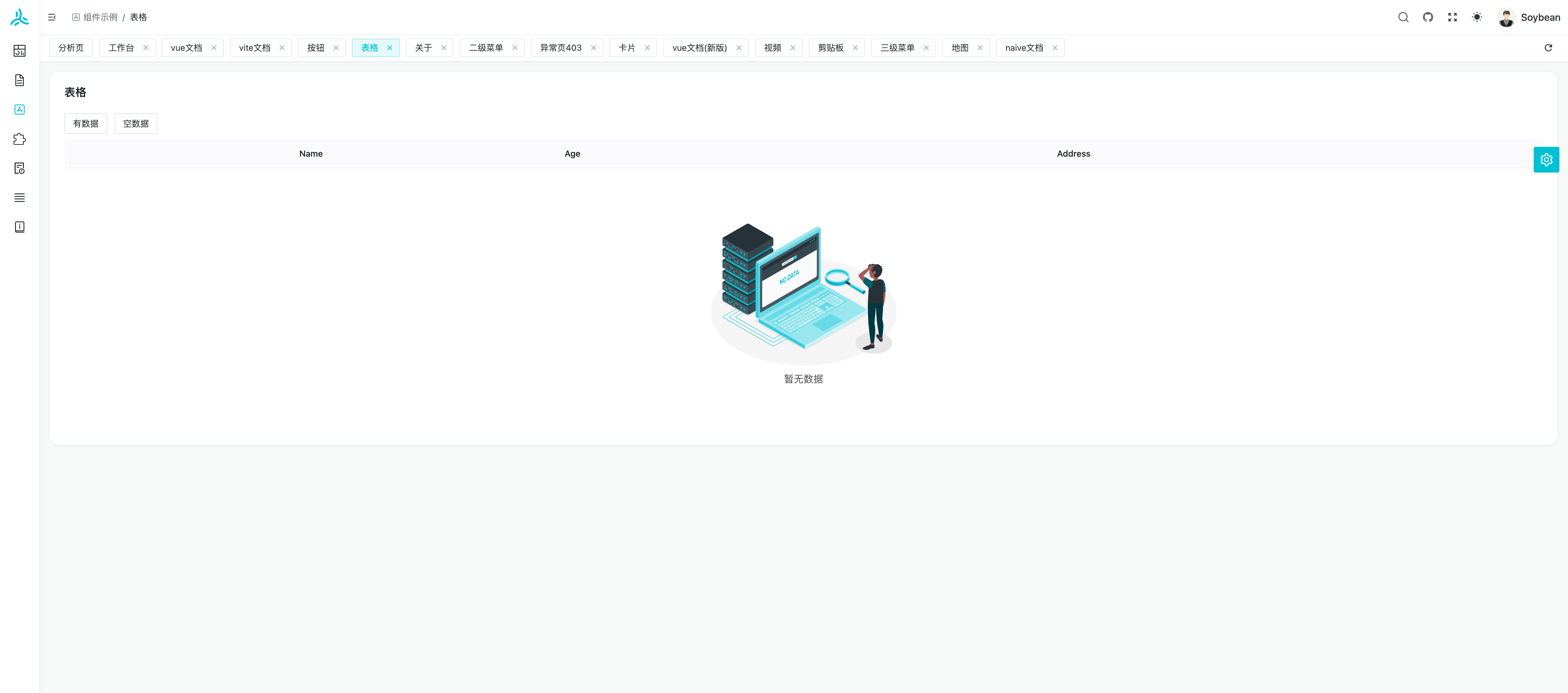 Vue3 based open source middle and background template, built-in rich configurable theme插图5