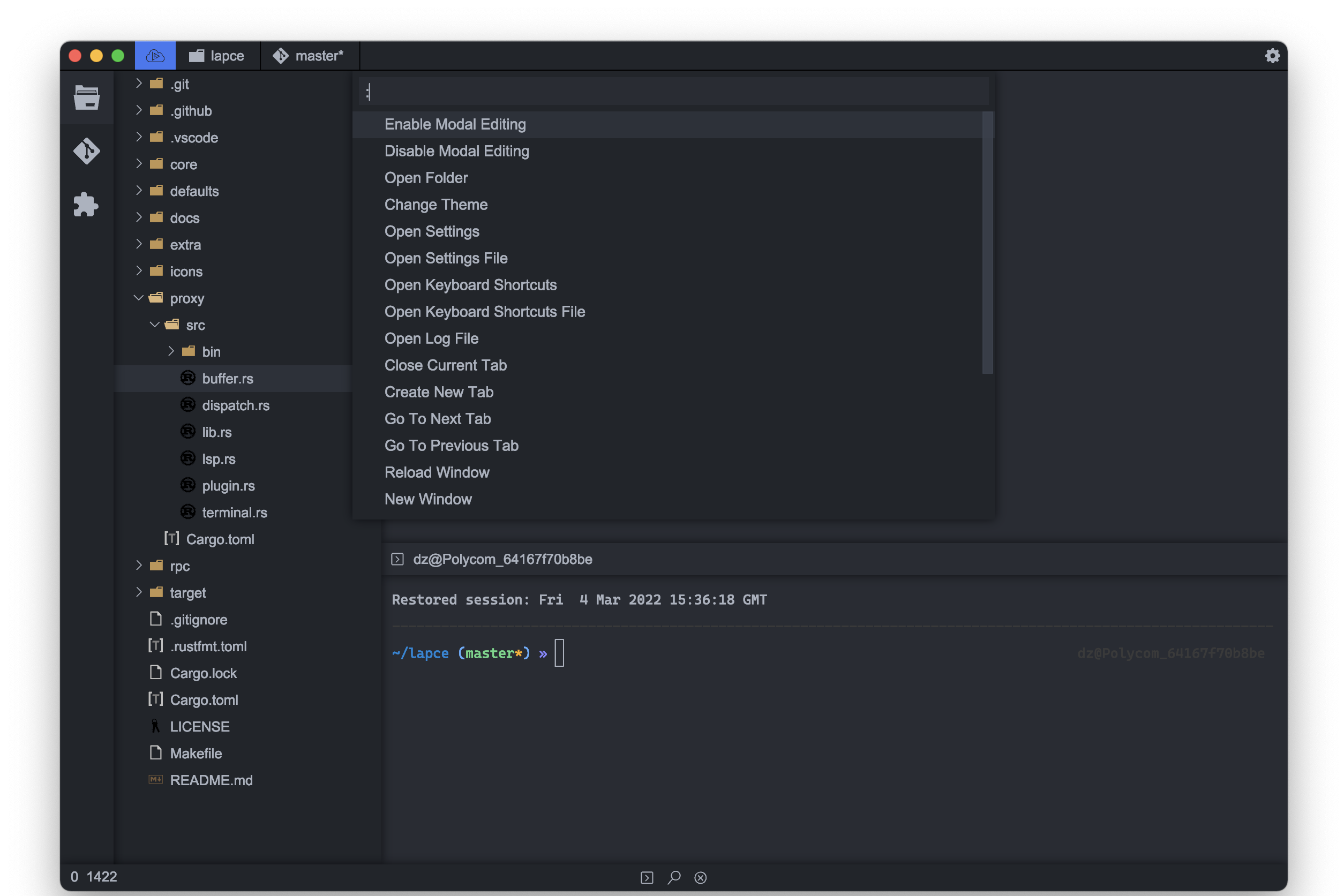 Lapce: Lightning-fast and powerful code editor插图8