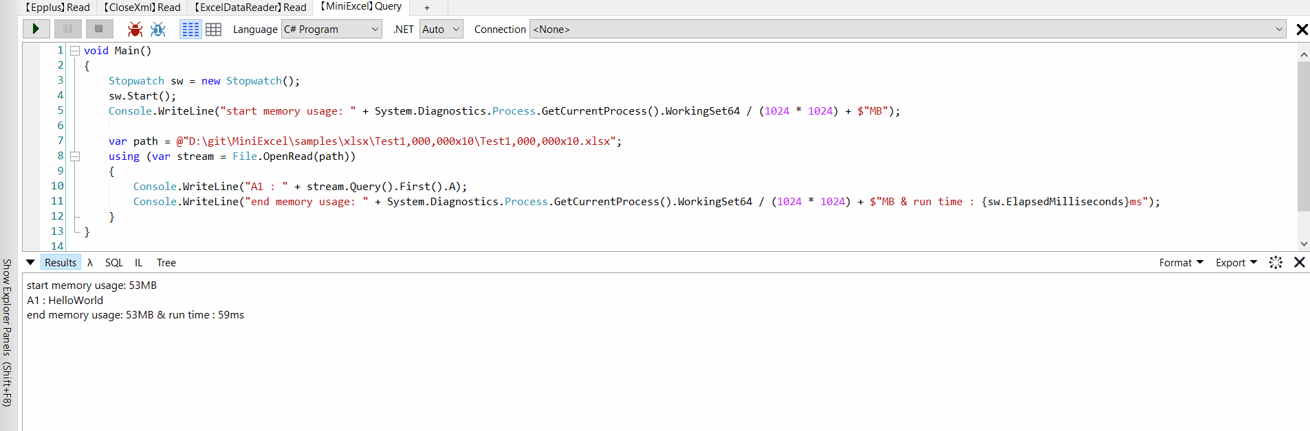 Open source.NET Fast and easy to avoid OOM’s Excel processing tools插图5