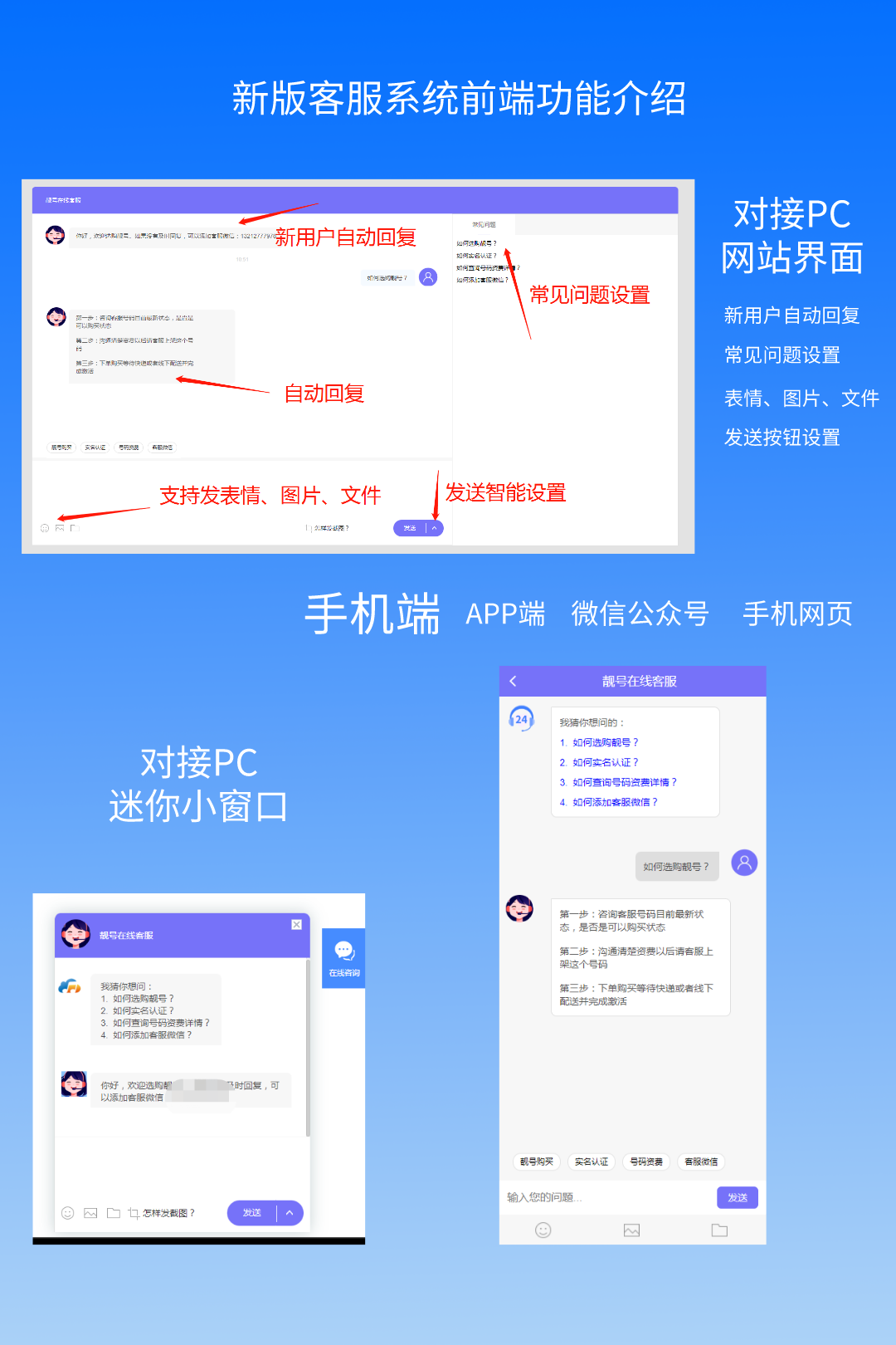 The new version of the customer service system_anti-black reinforcement/multi-merchant/web H5/official account/applet/instant messaging/adaptive online customer service system source code插图1