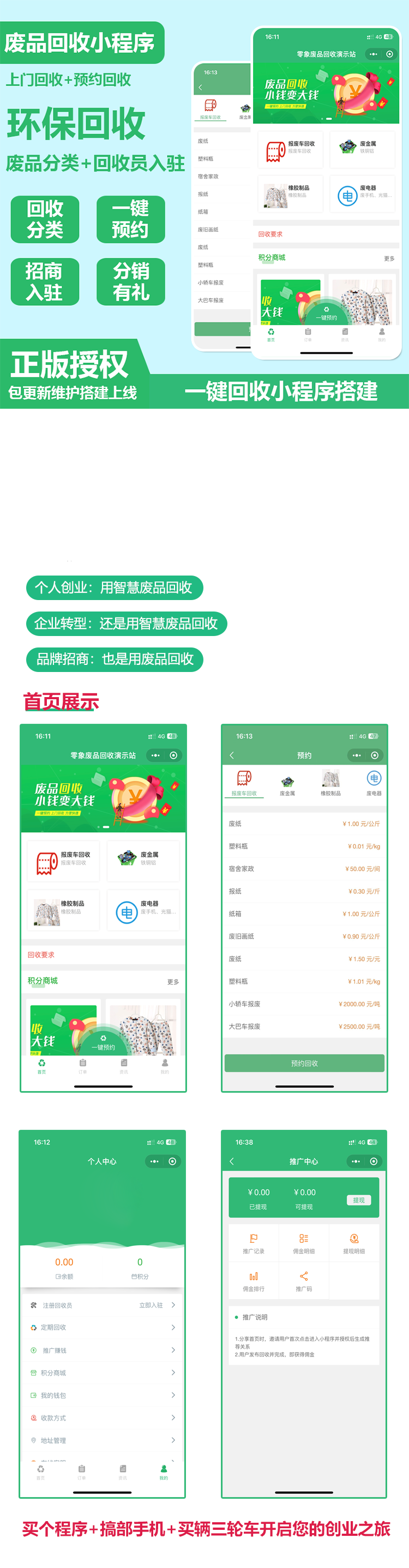Watermelon pig waste recycling applet system, environmental protection garbage recycling, second-hand garbage applet classification, resource recycling station插图1